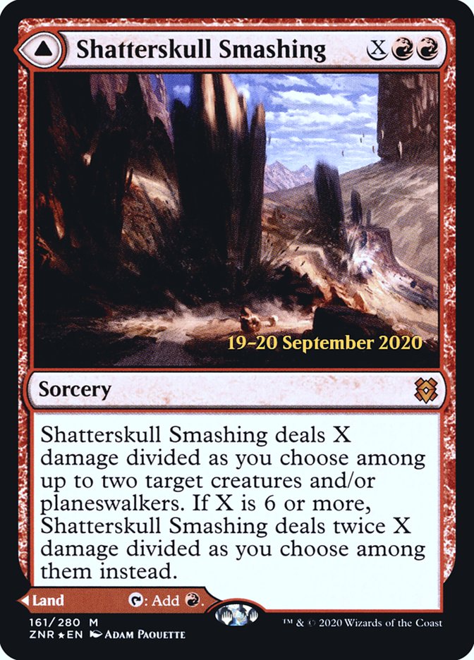 Image of Shatterskull Smashing // Shatterskull, the Hammer Pass [Zendikar Rising Prerelease Promos]