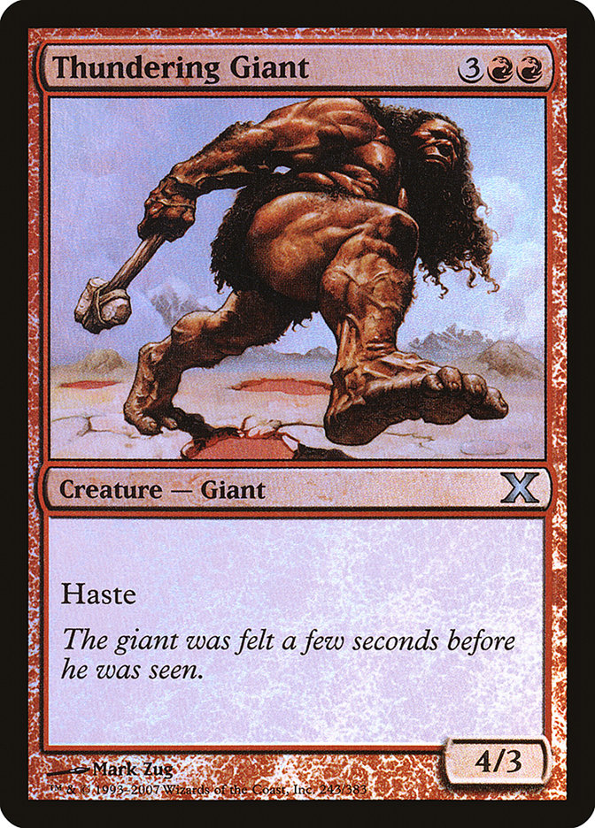Image of Thundering Giant (Premium Foil) [Tenth Edition]