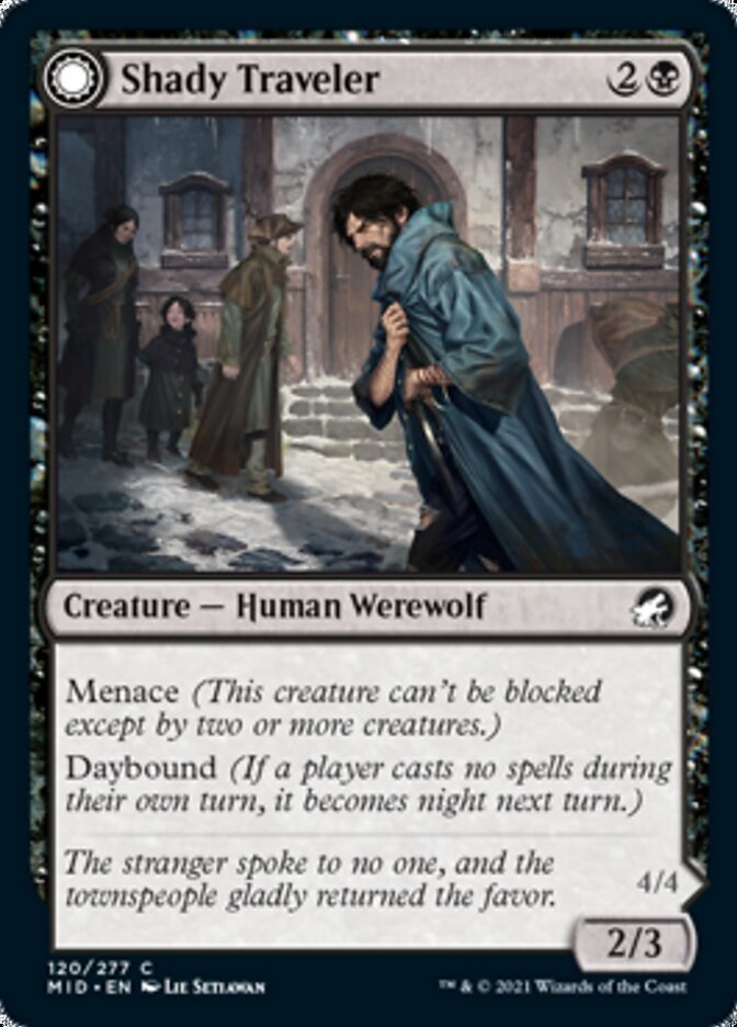 Image of Shady Traveler // Stalking Predator [Innistrad: Midnight Hunt]
