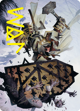 Image of Estwald Shieldbasher Art Card (Gold-Stamped Signature) [Innistrad: Crimson Vow Art Series]