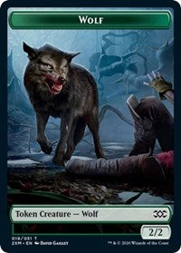 Image of Wolf // Wurm (030) Double-Sided Token [Double Masters Tokens]