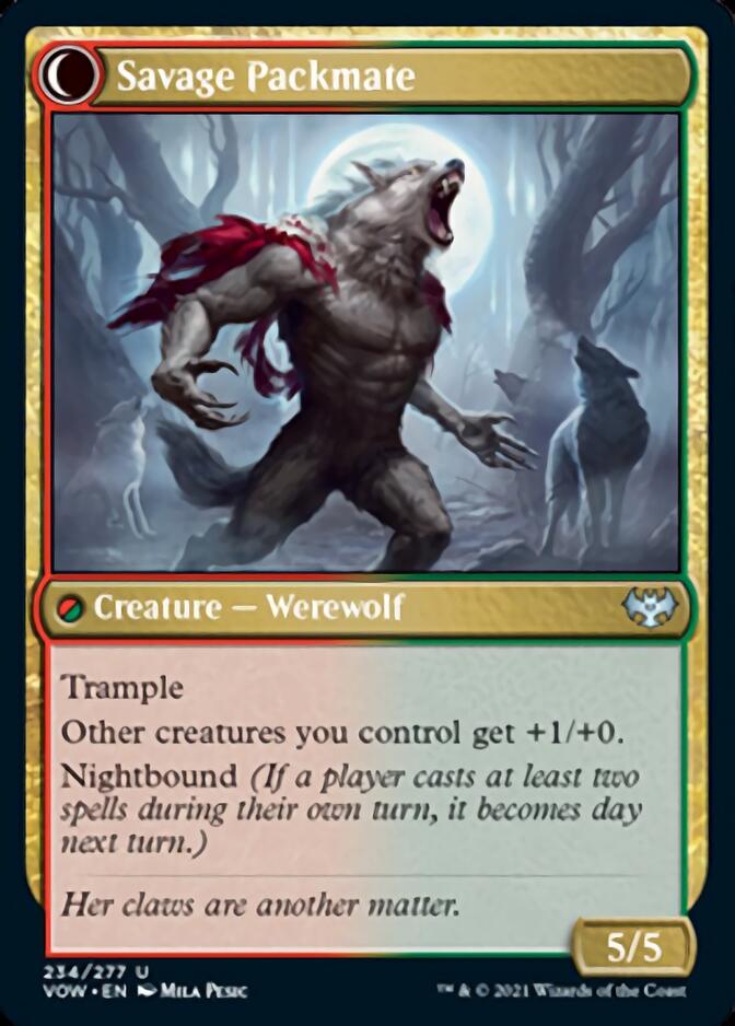 Image of Child of the Pack // Savage Packmate [Innistrad: Crimson Vow]