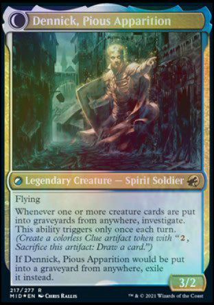 Image of Dennick, Pious Apprentice // Dennick, Pious Apparition [Innistrad: Midnight Hunt Prerelease Promos]