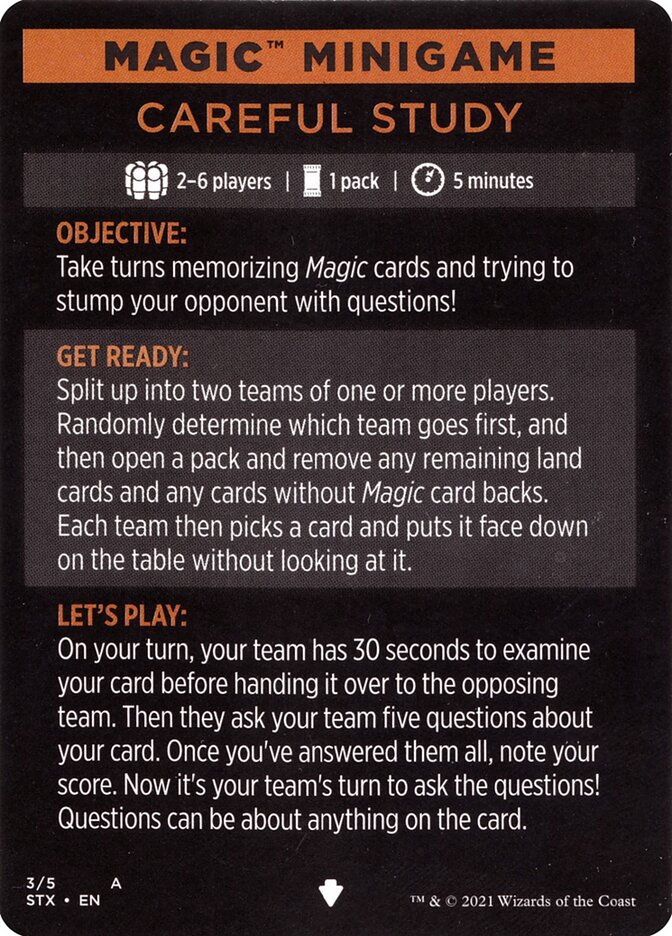Image of Careful Study (Magic Minigame) [Strixhaven: School of Mages Minigame]