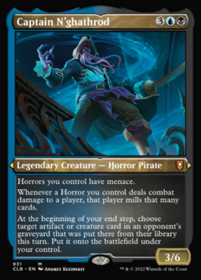 Image of Captain N'ghathrod (Display Commander) (Foil Etched) [Commander Legends: Battle for Baldur's Gate]