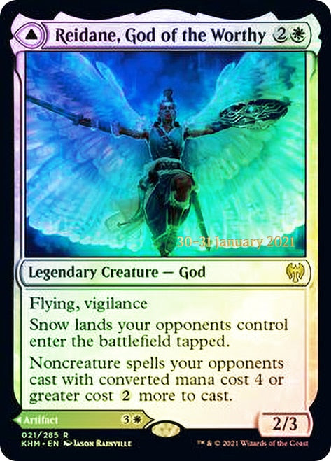 Image of Reidane, God of the Worthy // Valkmira, Protector's Shield [Kaldheim Prerelease Promos]