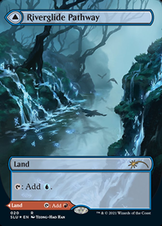 Image of Riverglide Pathway // Lavaglide Pathway (Borderless) [Secret Lair: Ultimate Edition]