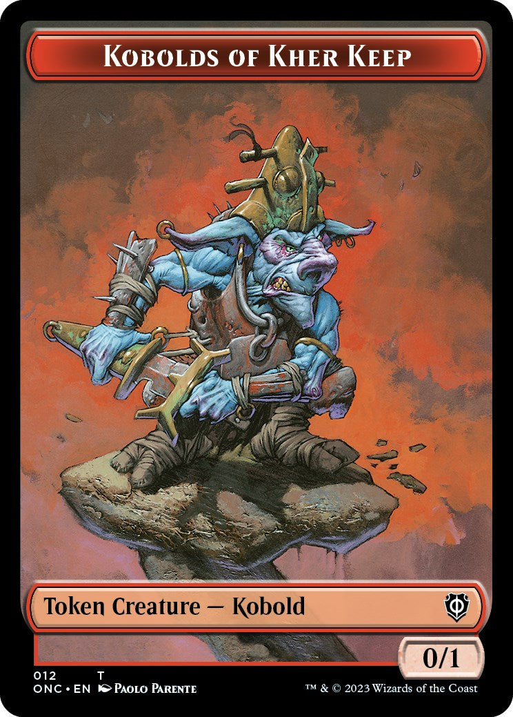 Image of Kobolds of Kher Keep // Dragon Double-Sided Token [Phyrexia: All Will Be One Commander Tokens]