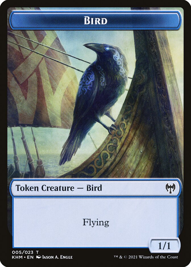 Image of Dwarf Beserker // Bird Double-Sided Token [Kaldheim Tokens]