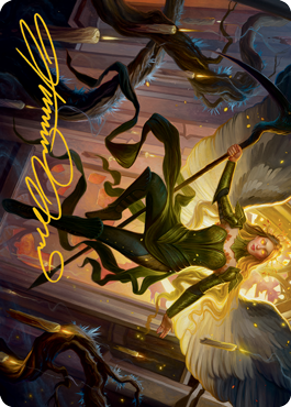 Image of Sigarda, Champion of Light Art Card (Gold-Stamped Signature) [Innistrad: Midnight Hunt Art Series]