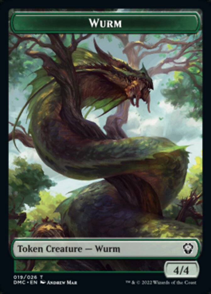 Image of Wurm Token [Dominaria United Commander Tokens]