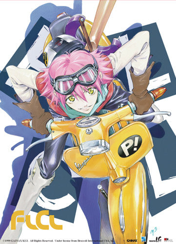 FLCL HARUKO ON VESPA WALL SCROLL