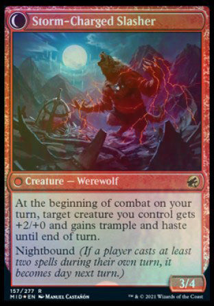 Image of Reckless Stormseeker // Storm-Charged Slasher [Innistrad: Midnight Hunt Prerelease Promos]