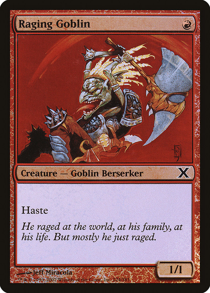 Image of Raging Goblin (Premium Foil) [Tenth Edition]