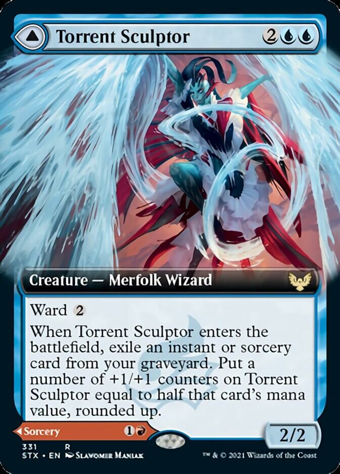 Image of Torrent Sculptor // Flamethrower Sonata (Extended Art) [Strixhaven: School of Mages]