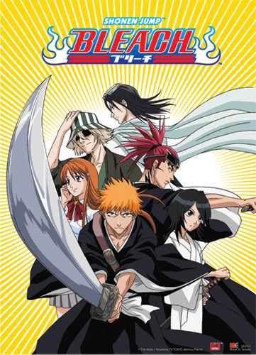Image of BLEACH ICHIGO TEAM WITH BYAKUYA & RENJI WALL SCROLL