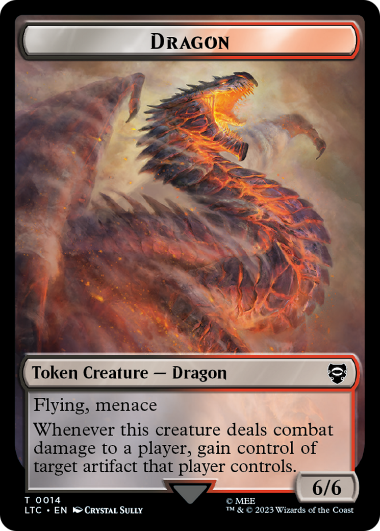 Image of Dragon // Wraith Double-Sided Token [The Lord of the Rings: Tales of Middle-Earth Commander Tokens]