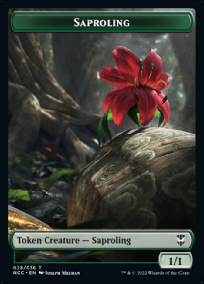 Image of Beast // Saproling Double-Sided Token [Streets of New Capenna Commander Tokens]
