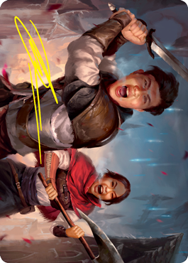 Image of Daybreak Combatants Art Card (Gold-Stamped Signature) [Innistrad: Crimson Vow Art Series]