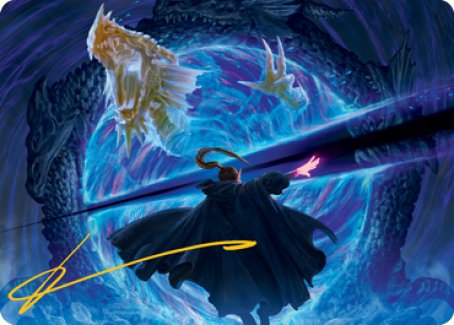 Image of Bar the Gate Art Card (Gold-Stamped Signature) [Dungeons & Dragons: Adventures in the Forgotten Realms Art Series]