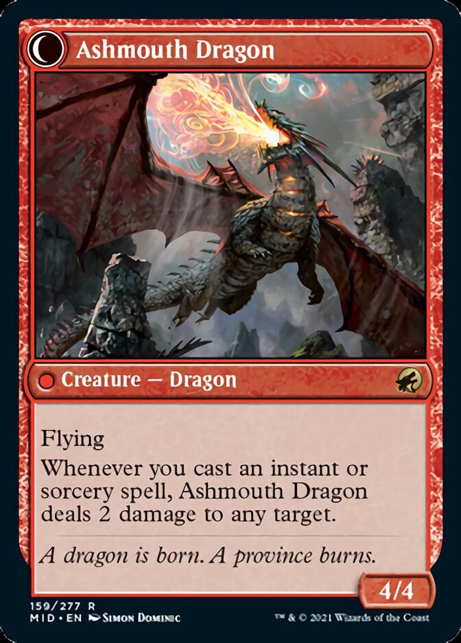 Image of Smoldering Egg // Ashmouth Dragon [Innistrad: Midnight Hunt]