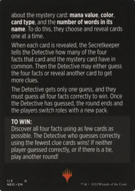 Image of Booster Sleuth (Magic Minigame) [Kamigawa: Neon Dynasty Minigame]