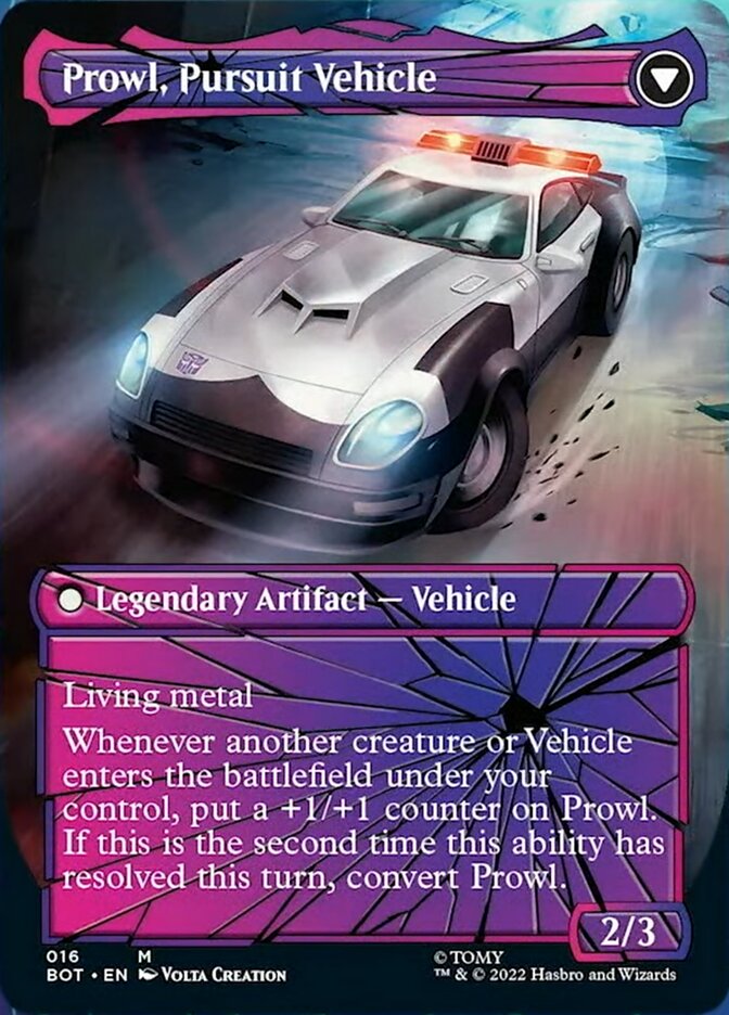 Image of Prowl, Stoic Strategist // Prowl, Pursuit Vehicle (Shattered Glass) [Transformers]