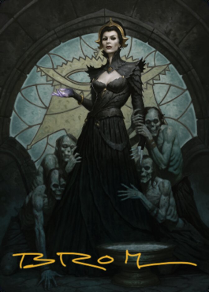 Image of Liliana of the Veil Art Card (Gold-Stamped Signature) [Dominaria United Art Series]