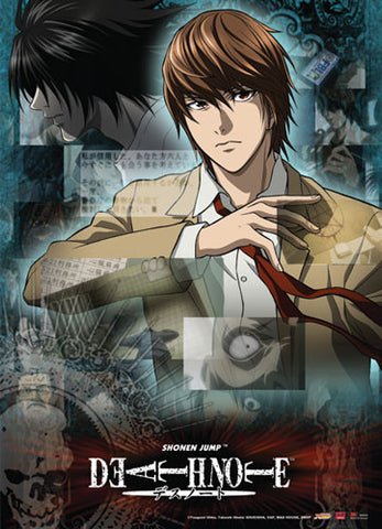 DEATH NOTE LIGHT & L COLLAGE WALL SCROLL