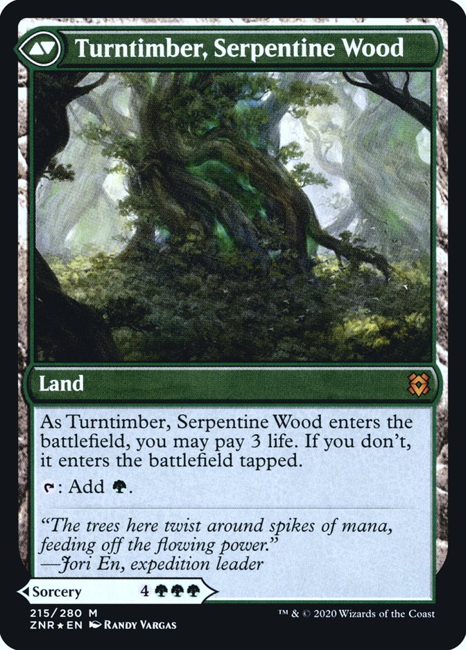 Image of Turntimber Symbiosis // Turntimber, Serpentine Wood [Zendikar Rising Prerelease Promos]