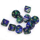 Chessex Gemini - Blue-Green/Gold - 7 Dice Set