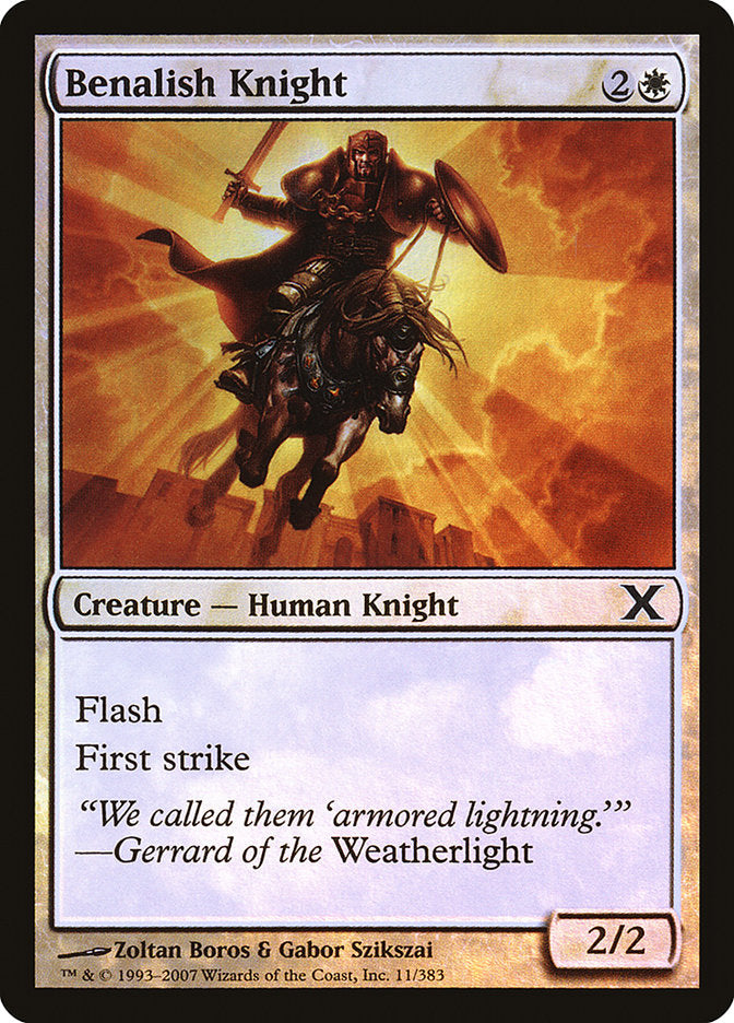 Image of Benalish Knight (Premium Foil) [Tenth Edition]
