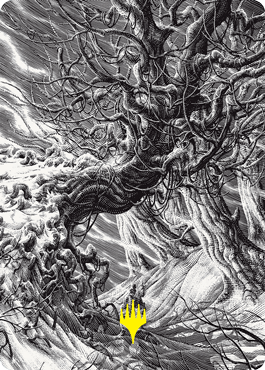 Image of Forest Art Card (Gold-Stamped Signature) [Innistrad: Crimson Vow Art Series]