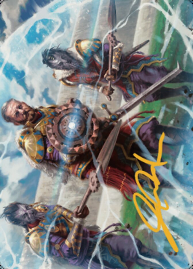 Image of Argivian Phalanx Art Card (Gold-Stamped Signature) [Dominaria United Art Series]