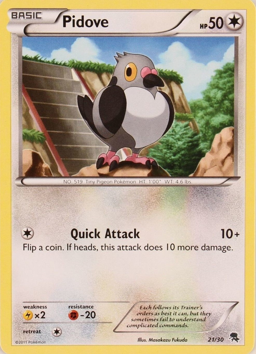 Image of Pidove (21/30) [Black & White: Trainer Kit - Zoroark]