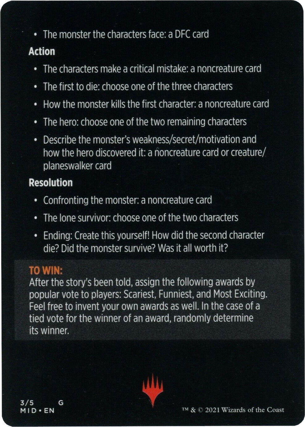 Image of Into the Story: Horror Edition (Magic Minigame) [Innistrad: Midnight Hunt Minigame]