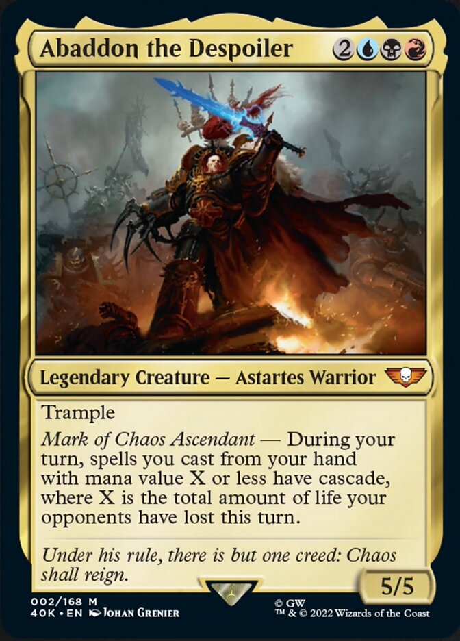 Image of Abaddon the Despoiler (Display Commander) (Etched Foil) [Warhammer 40,000]
