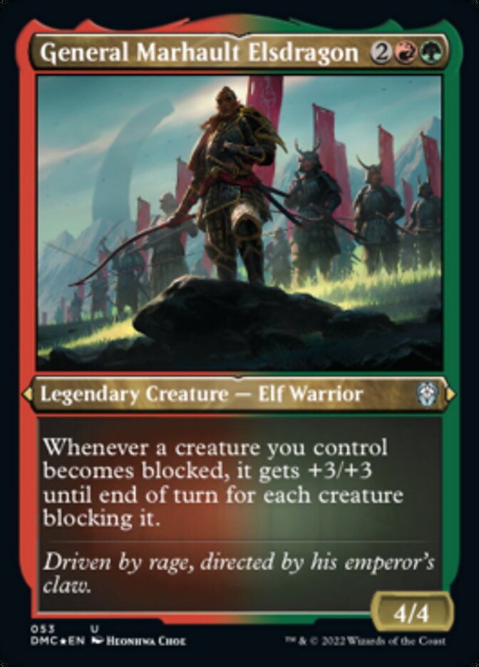 Image of General Marhault Elsdragon (Foil Etched) [Dominaria United Commander]