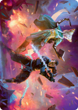 Image of Explosive Entry Art Card [Kamigawa: Neon Dynasty Art Series]