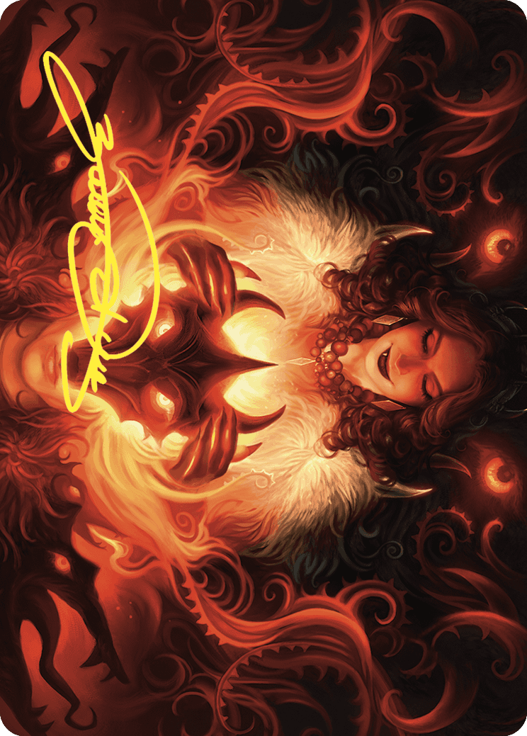 Image of Witch's Mark Art Card (Gold-Stamped Signature) [Wilds of Eldraine Art Series]