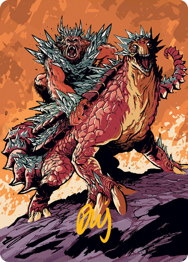 Image of Kogla and Yidaro Art Card (Gold-Stamped Signature) [March of the Machine Art Series]