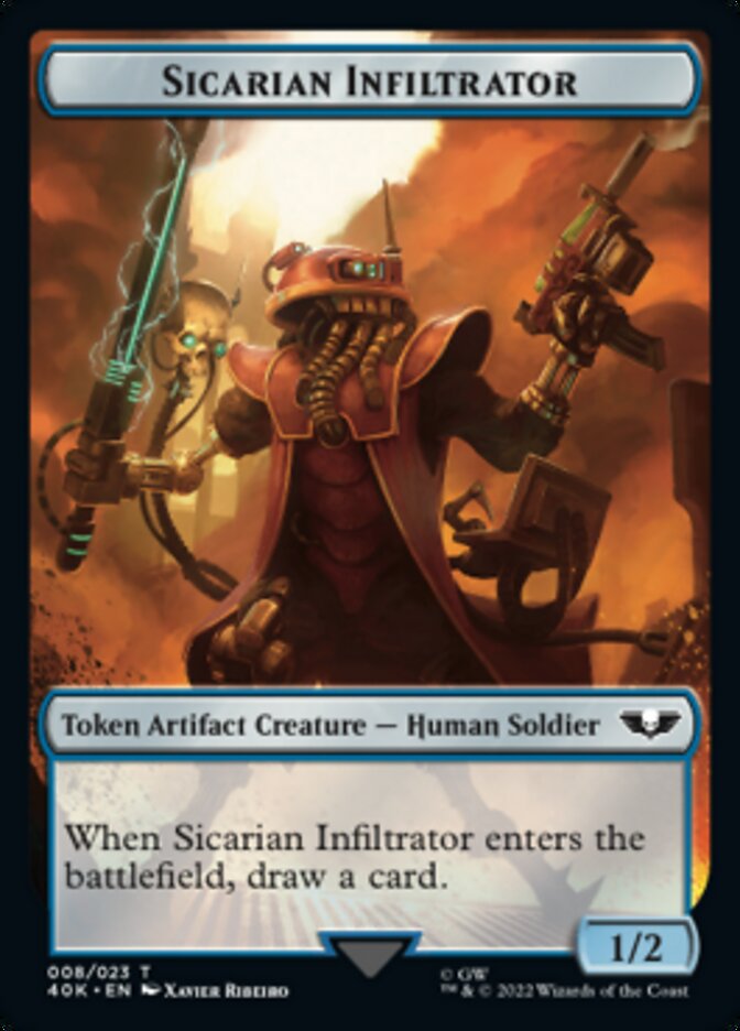 Image of Soldier (003) // Sicarian Infiltrator Double-Sided Token [Warhammer 40,000 Tokens]