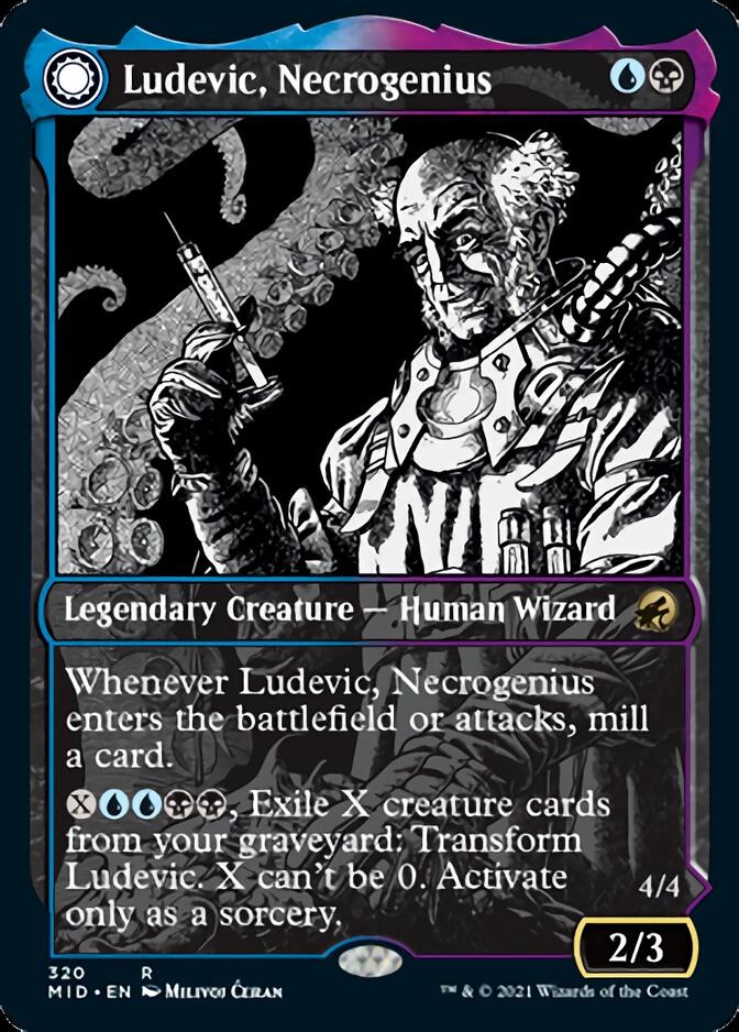 Image of Ludevic, Necrogenius // Olag, Ludevic's Hubris (Showcase Eternal Night) [Innistrad: Midnight Hunt]