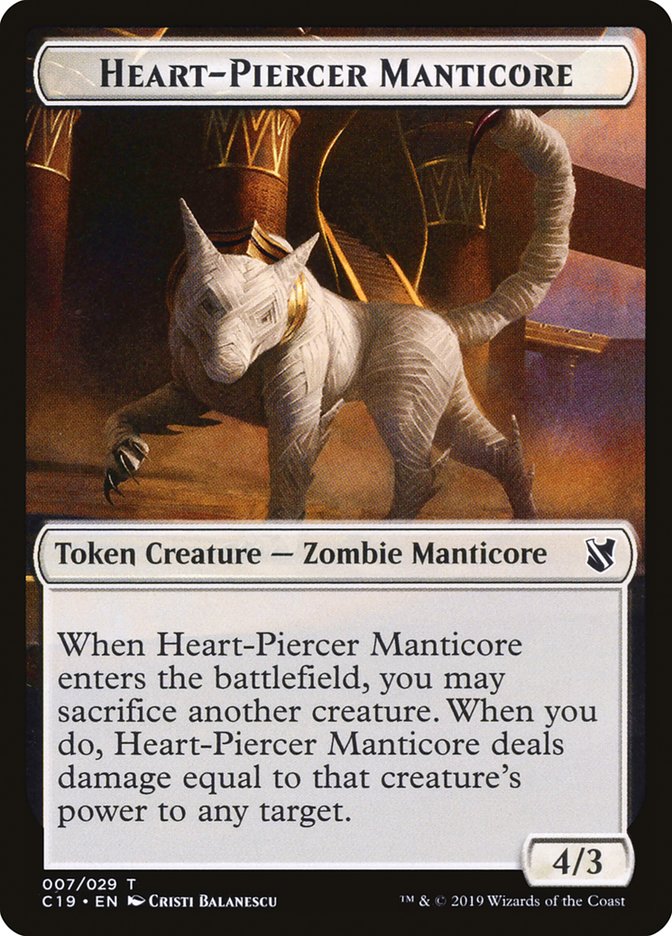 Image of Heart-Piercer Manticore Token [Commander 2019 Tokens]