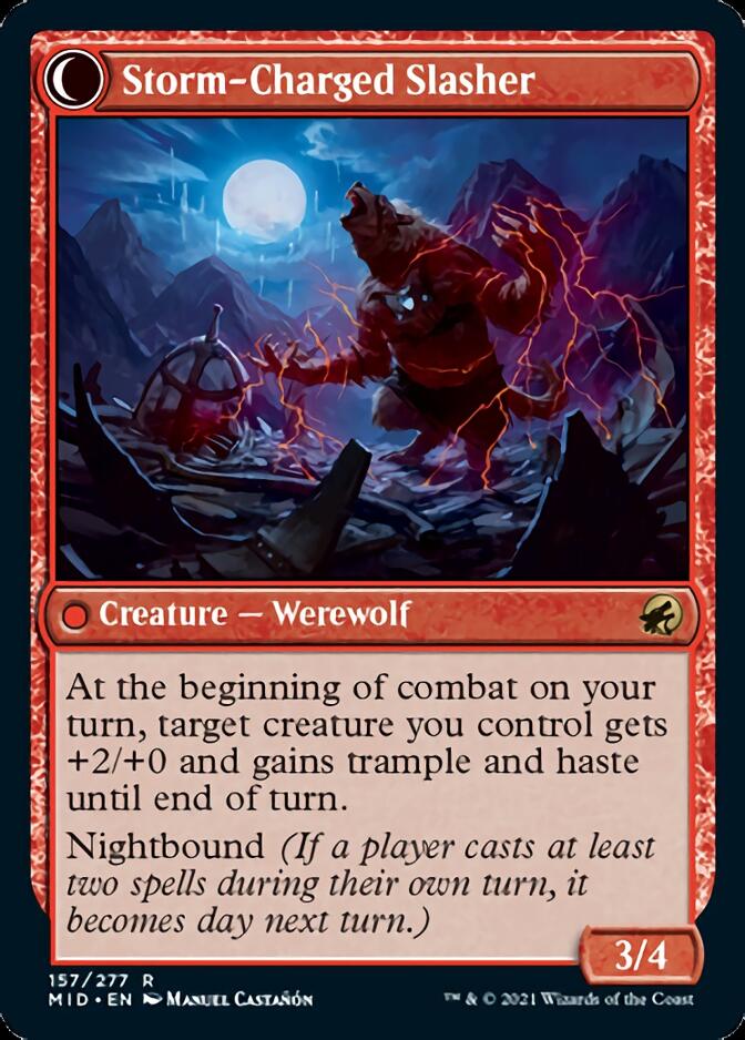 Image of Reckless Stormseeker // Storm-Charged Slasher [Innistrad: Midnight Hunt]