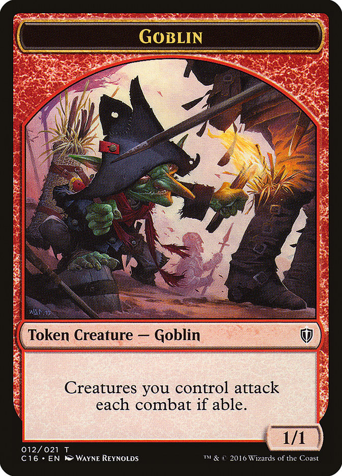 Image of Goblin // Zombie Double-Sided Token [Commander 2016 Tokens]