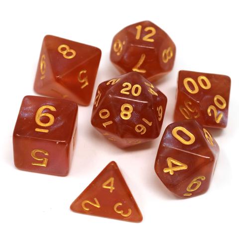 Die Hard Dice - Autumn Equinox - Orange/Gold - 7 Piece RPG Set