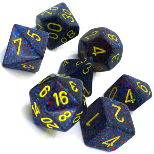 Chessex Twilight - Speckled Polyhedral - 7 Dice