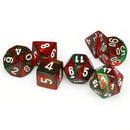 Chessex Gemini - Green-Red/White - 7 Dice