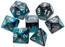 Chessex Gemini - Steel-Teal/White - 7 Dice